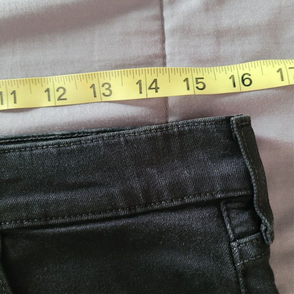 PAIGE Federal Jeans Mens Size 30 32x34 Black Slim Straight Stretch Denim Pockets - Picture 5 of 8